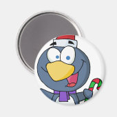 サンタペンギンとキャンディーケーン マグネット (正面/裏面)