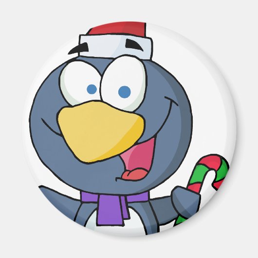 サンタペンギンとキャンディーケーン マグネット (正面)