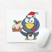 サンタペンギンとクリスマスケーキ マウスパッド (マウス)