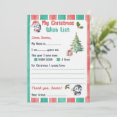 サンタペンギンへのクリスマスレターテーマ 招待状 (スタンド正面)