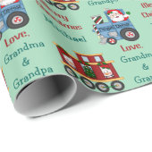 サンタペンギン列車キッズクリスマス ラッピングペーパー (ロールコーナー)