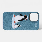 サンタペンギンiPhone 12ケース iPhoneケース (裏面横)