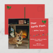 「サンタペ親愛ース」カスタマイズ可能な休日はがき ポストカード (正面/裏面)