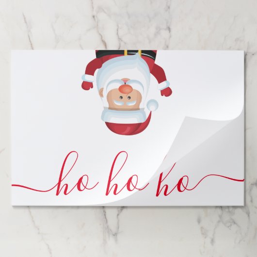 サンタホおもしろいホホホホクリスマスクリスマス紙ランチョンマット ペーパーパッド (折り畳み)