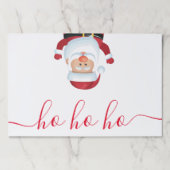 サンタホおもしろいホホホホクリスマスクリスマス紙ランチョンマット ペーパーパッド (正面)