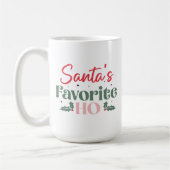 サンタホお気に入りのフェスティバルおもしろいクリスマス コーヒーマグカップ (左)