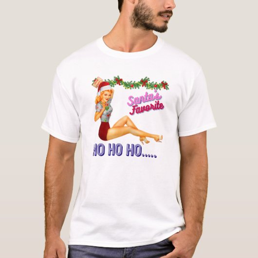 サンタホお気に入りのホホニースいけなダーティージョーク Tシャツ (正面)