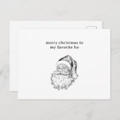 サンタホお気に入りのホリおもしろいデーカード シーズンポストカード (正面/裏面)