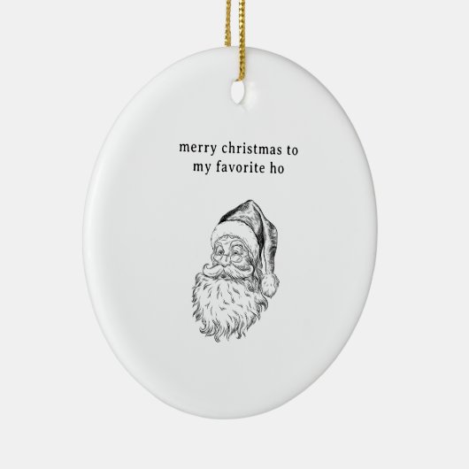 サンタホお気に入りのホリおもしろいデーカード セラミックオーナメント (右)
