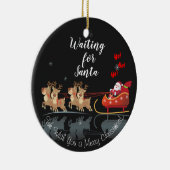 サンタホを待ってる！ホー！ホー！ウィンターホリデー セラミックオーナメント (右)