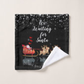 サンタホを待ってる!ホー!ホー!ウィンターホリデー バスタオルセット (ウォッシュタオル)