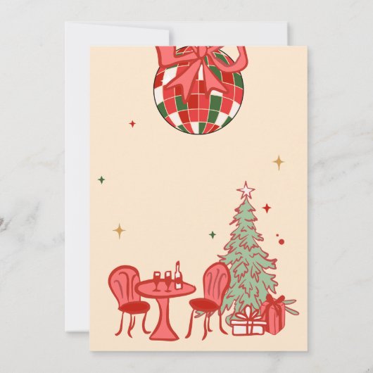 サンタホスおもしろいアダルトフレンドズクリスマスパーティー 招待状 (裏面)