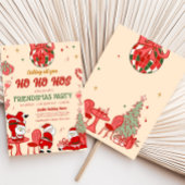 サンタホスおもしろいアダルトフレンドズクリスマスパーティー 招待状