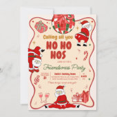 サンタホスおもしろいフレンドスマスクリスマスパーティー 招待状 (正面)
