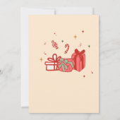 サンタホスおもしろいフレンドスマスクリスマスパーティー 招待状 (裏面)