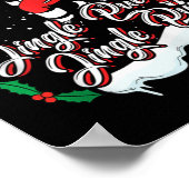 サンタホッケープレイヤーアイスホッケークリスマスズスポーツクリスチム ポスター (角)