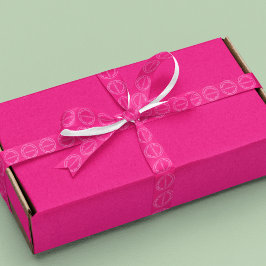 サンタホットピンクのクリスマスからメリークリスマスラブ サテンリボン