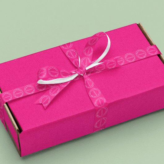 サンタホットピンクのクリスマスからメリークリスマスラブ サテンリボン