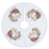 サンタホホホホホソレイトインデアクラシック ブラッシュドポリエステルツリースカート (正面)