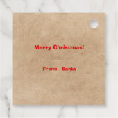 サンタホホホホホメッセージカード フェイバータグ (裏面)