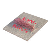 サンタホホホホホメリークリスマスビーチ色 タイル (側面)