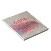 サンタホホホホホメリークリスマスビーチ色 ノートパッド (アングル)