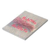 サンタホホホホホメリークリスマスビーチ色 ノートパッド (回転)