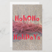 サンタホホホホホメリークリスマスビーチ色 便箋 (正面/裏面)