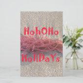 サンタホホホホホメリークリスマスビーチ色 便箋 (スタンド正面)