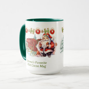 サンタホホホホホーパーソナライズされたコーヒーマグ マグカップ