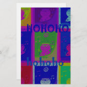 サンタホホーポップ・アートのアートカラー 便箋 (正面/裏面)