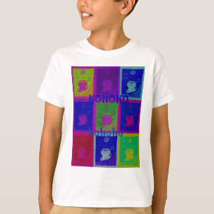 サンタホホーポップ・アートのアートカラー Tシャツ