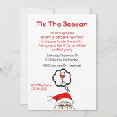 サンタホリデお洒落ーカクテルパーティの招待状 招待状 (正面)