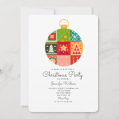 サンタホリデイカワイクリスマスパーティの招待状 招待状 (正面)