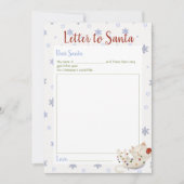 サンタホリデーウィンターへのクリスマスレターテンプレート 招待状 (正面)