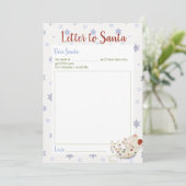 サンタホリデーウィンターへのクリスマスレターテンプレート 招待状 (スタンド正面)