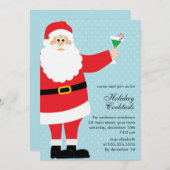 サンタホリデーカクテルクリスマスパーティー 招待状 (正面/裏面)