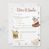サンタホリデーカードへのクリスマスキッズレター 招待状 (正面)