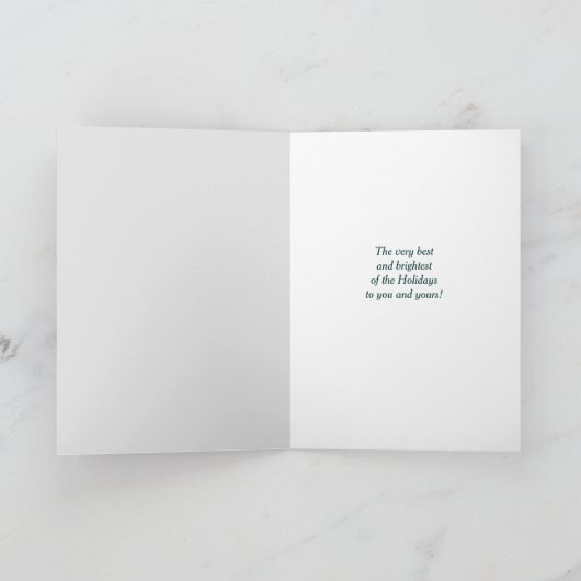 サンタホリデーツリーヴィンテージクリスマスカード シーズンカード (内部)