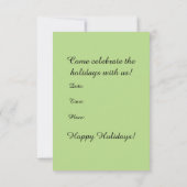 サンタホリデーパーティー招待状（カスタマイズ可能） 招待状 (裏面)