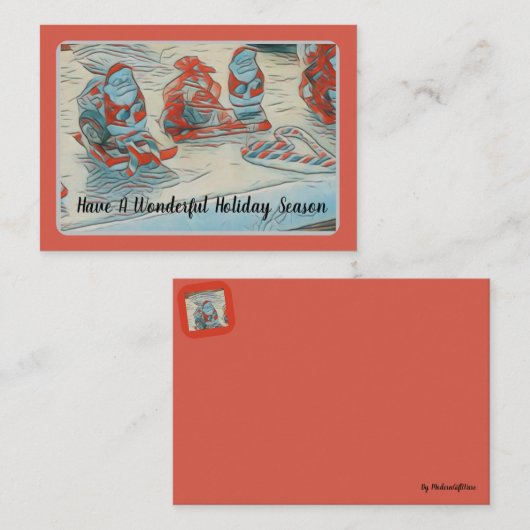 サンタホリデー ノートカード (正面/裏面)