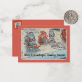 サンタホリデー ノートカード (正面/裏面インサイチュ)