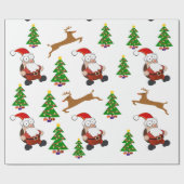 サンタホリデー ファン ラッピングペーパー (フラット)