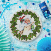 サンタホリーリースクリスマスパーティー9» ペーパープレート (パーティー)