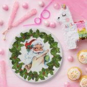 サンタホリーリースクリスマスパーティー9» ペーパープレート (パーティー)