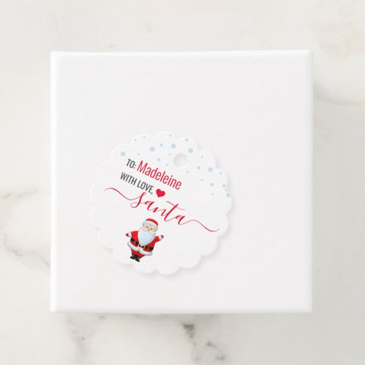 サンタホワイトパーソナライズされたクリスマスプレゼントラベルから フェイバータグ (インサイチュ)