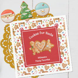 サンタホワイト用クリスマスクッキー スタンダードカクテルナプキン