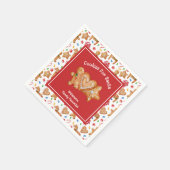 サンタホワイト用クリスマスクッキー スタンダードカクテルナプキン (角)