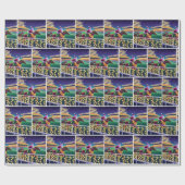 サンタホースレーシングジョッキークリスマス ラッピングペーパー (フラット)