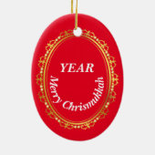 サンタホールディング(ユダヤ教)メノラークリスムカオーナメント セラミックオーナメント (裏面)